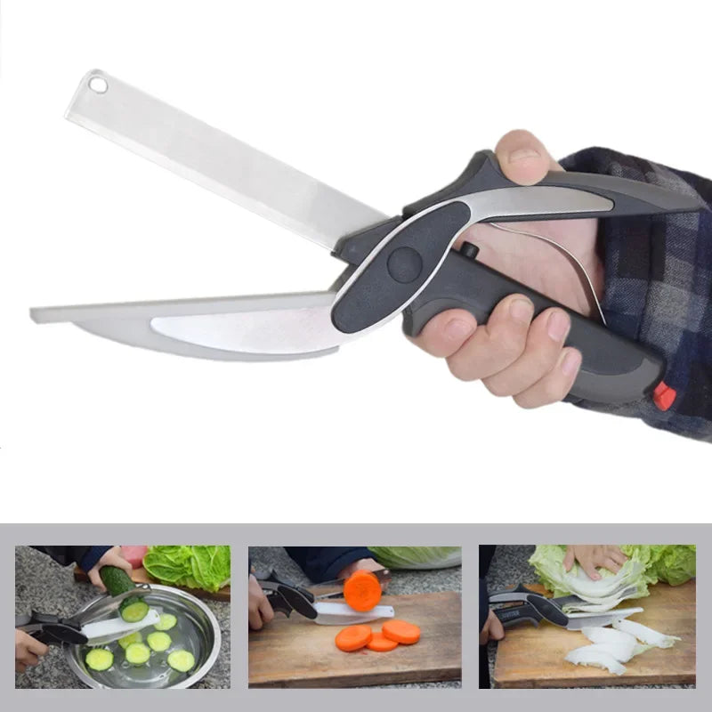 2-in-1 Kitchen Scissors with Mini Cutting Board