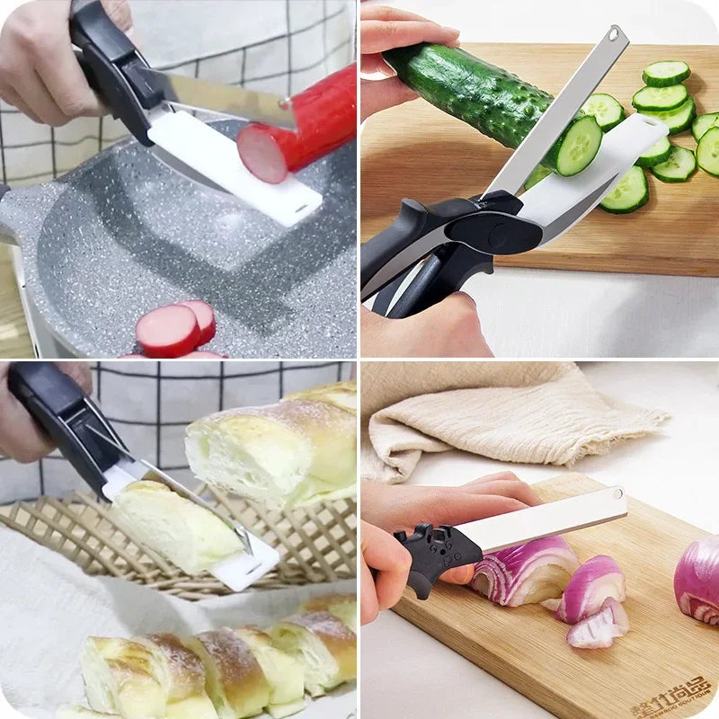 2-in-1 Kitchen Scissors with Mini Cutting Board